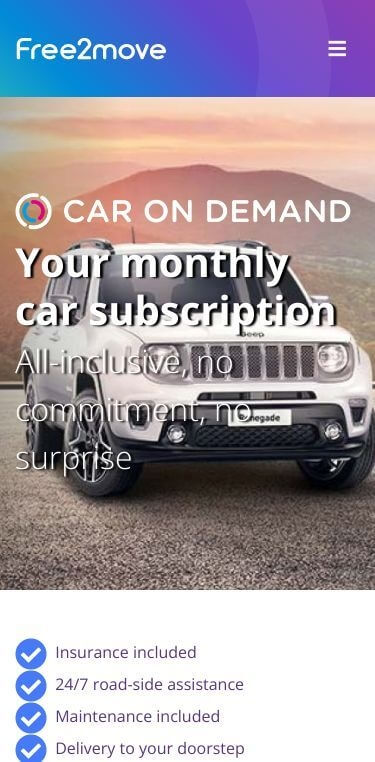 Free2move Car on Demand