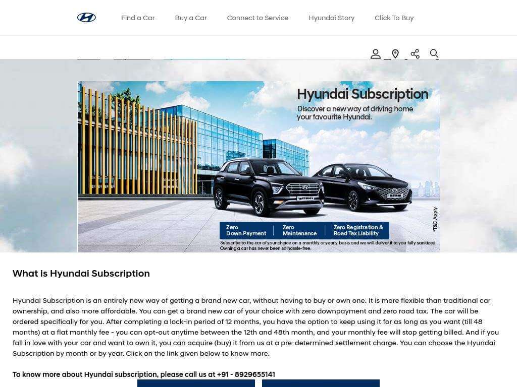 Hyundai Subscription