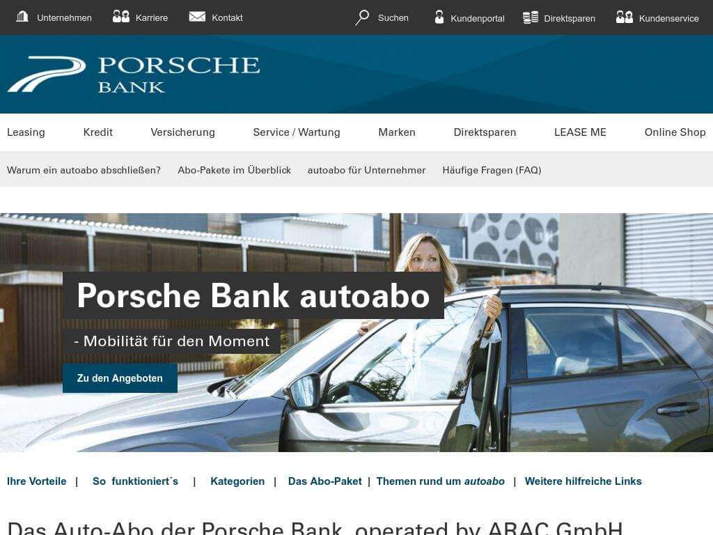 Porschebank autoabo